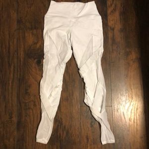 White Alo Yoga Bandaged leggings